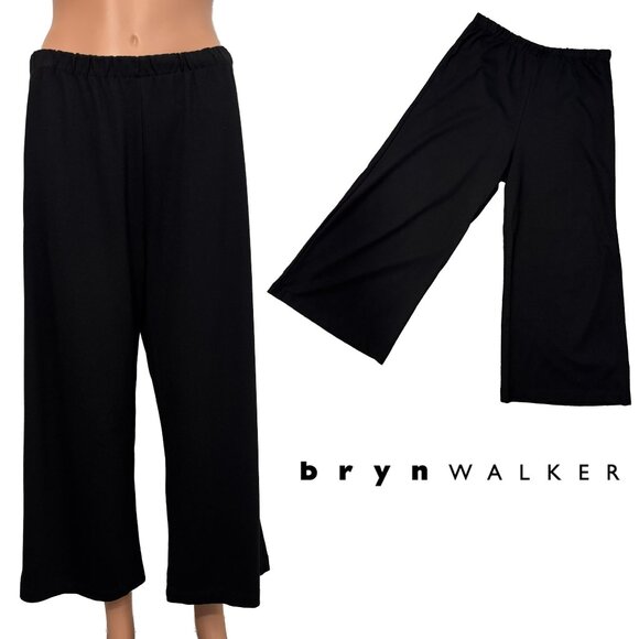 Bryn Walker Women’s Medium Black Ankle Length Straight Leg Modal Pants - Picture 2 of 6